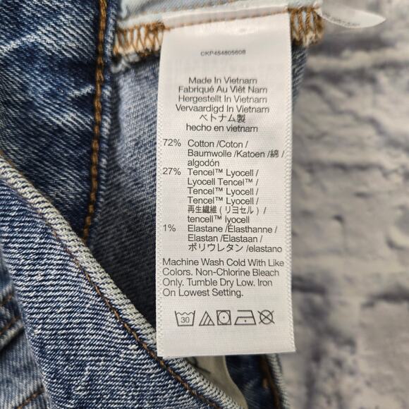 Madewell Women's Denim The Perfect Jean Short Frayed Hem Stretch MC647 size 25 - Picture 13 of 14